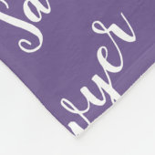 Paarse kalligrafie Gepersonaliseerde Herhalingsnaa Fleece Deken (Hoek)