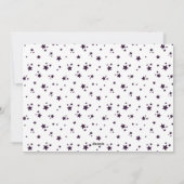 Paarse kalligrafie Kaarten voor kerstfoto's (Achterkant)