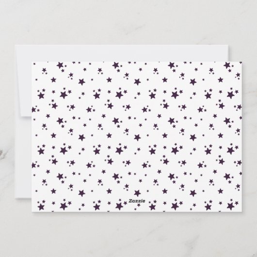 Paarse kalligrafie Kaarten voor kerstfoto's (Achterkant)