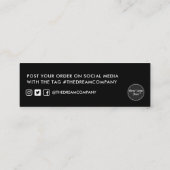 Paarse kalligrafie Neon Hartelijk dank voor het in Mini Visitekaartje (Achterkant)