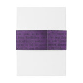 Paarse kalligrafie uitnodigingen wikkel (Achterkant Voorbeeld)