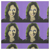 Paarse Kamala Harris Pop Art Stof (Swatch)