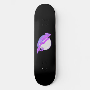 Paarse kameleon persoonlijk skateboard