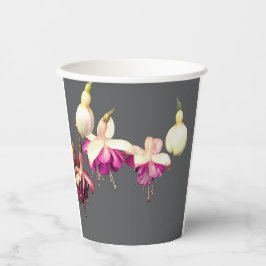 Paarse kandroombloemen papieren bekers