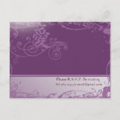 Paarse Kanji for Love Cheap Wedding Uitnodiging Briefkaart (Achterkant)
