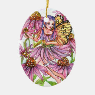 Paarse-kanonventilator Keramisch Ornament