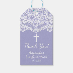Paarse Kant Bevestiging Gift Label Cadeaulabel