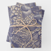 Paarse kant en diamant inpakpapier vel (In situ)