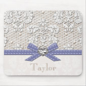 Paarse  kant en parels muismat (Voorkant)