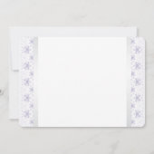 Paarse kant engel baby meisje doop kaart (Achterkant)