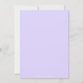 Paarse kant geboorteaankondiging aankondiging (Achterkant)