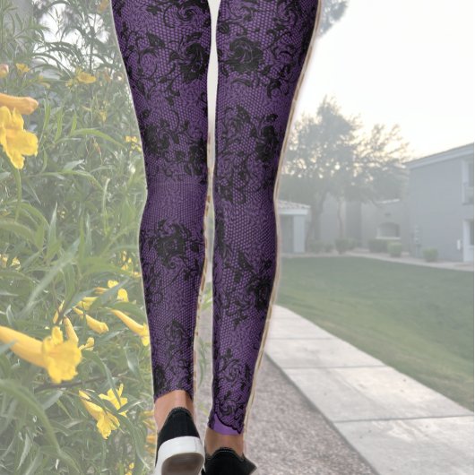 Paarse Kant Leggings