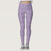 Paarse kant op grijs leggings (Voorkant)