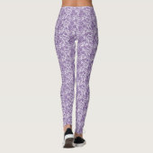 Paarse kant wit leggings (Achterkant)