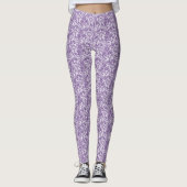 Paarse kant wit leggings (Voorkant)