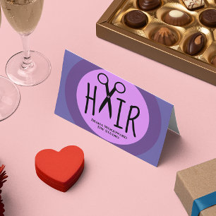 Paarse kappers gevouwen zakelijke loyaliteit Kaart Visitekaartje