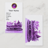 PAARSE KARAKTER VAN ZWANEN MET KOPEN EN PASPOT VISITEKAARTJE (Voorkant / Achterkant)