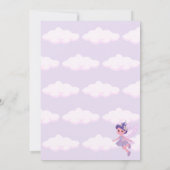 Paarse Kasteel Sprookjesachtig Verjaardags Thema m Kaart (Achterkant)