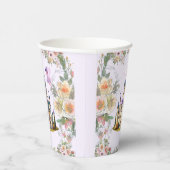 Paarse kasteel sprookjesthema dank u papieren bekers (Rechts)