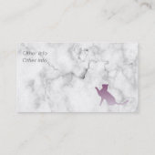 Paarse kat in marmer - dierenarts visitekaartje (Achterkant)