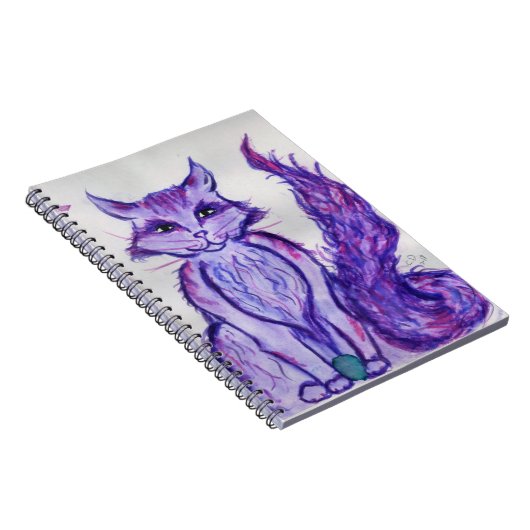 paarse kat notitieboek (Rechterzijde)