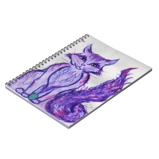 paarse kat notitieboek (Linkerzijde)