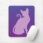 Paarse Kat op Purper Muismat (Met muis)