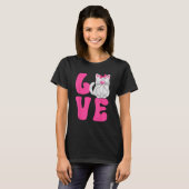 Paarse kat outfit voor vrouwen en roze kat mam die t-shirt (Voorkant volledig)