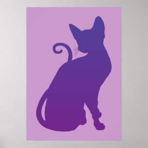 Paarse Kat Poster