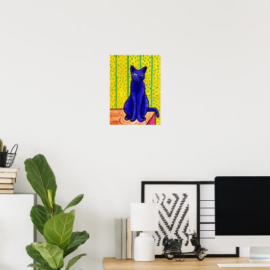 Paarse Kat Poster (Thuiskantoor)