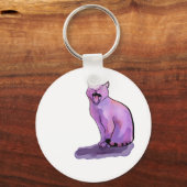 Paarse kat sleutelhanger (Voorkant)