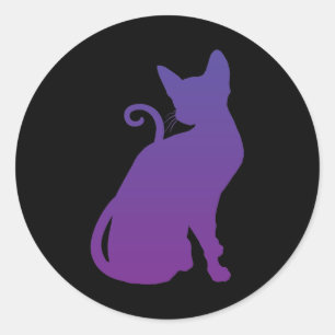 Paarse kat Sticker