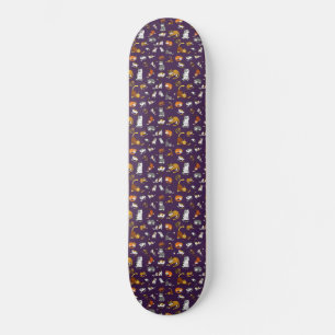 paarse kat-vormgeving voor kattenliefhebbers - persoonlijk skateboard