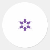 Paarse katholieke kerk van de zwarte heilige famil ronde sticker (Voorkant)