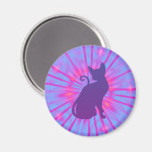 Paarse Katmagneet Magneet (Voorkant / Achterkant)