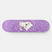 Paarse kattekletskateboard van Glitter Persoonlijk Skateboard (Horizontaal)