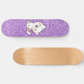 Paarse kattekletskateboard van Glitter Persoonlijk Skateboard (Horizontaal)