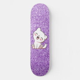 Paarse kattekletskateboard van Glitter Persoonlijk Skateboard