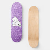 Paarse kattekletskateboard van Glitter Persoonlijk Skateboard (Voorkant)