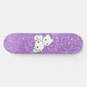 Paarse kattekletskateboard van Glitter Persoonlijk Skateboard (Horizontaal)