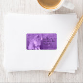 Paarse katten Adresetiketten Etiket (Insitu)