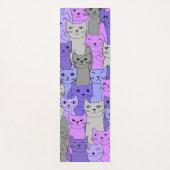 Paarse katten ontwerpen Yoga Mat (Voorkant)