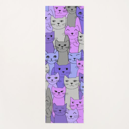 Paarse katten ontwerpen Yoga Mat (Voorkant)
