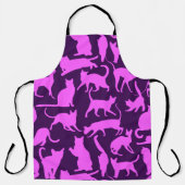 Paarse katten schort (Voorkant)