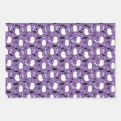 Paarse kattengastheren en vleermuizen Oranje Hallo Inpakpapier Vel (Voorkant)