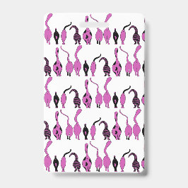 Paarse Kattenkonten Patroon Badge