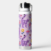 Paarse kattenliefhebber waterfles (Achterkant)