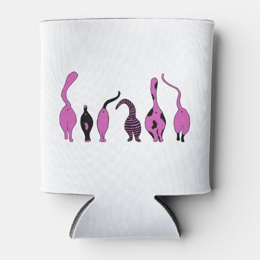 Paarse kattenpeuken blikjeskoeler (Voorkant)