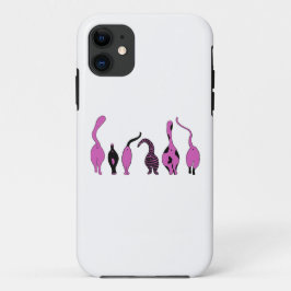Paarse kattenpeuken Case-Mate iPhone case