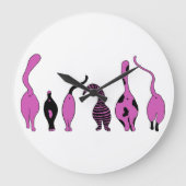 Paarse kattenpeuken grote klok (Voorkant)